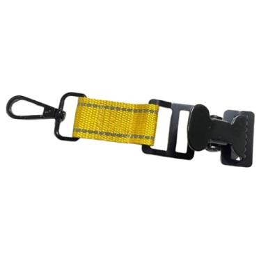Imagem de Amagogo Clipe para luvas de trabalho com presilha, suporte universal para cinto, para bombeiros, suporte para luvas de golfe com alça de nylon, Gengibre Amarelo