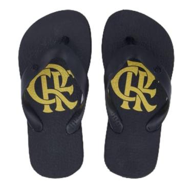 Imagem de Chinelo Flamengo Basic CRF Infantil Preto e Dourado 27-28