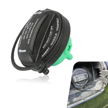 Imagem de CyperFair Tampa interna selada do tanque de combustível automotivo, porta de enchimento de combustível de borracha ABS com cabo antiperda, OEM #5C0201550T 5Q0201550L peças de reposição, compatível com