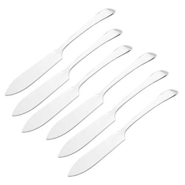 Imagem de Jogo De Talheres Espátula Aço Inox Treno Riva Com 6 Peças Luxo Para Mesa Posta