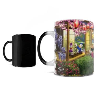 Imagem de Morphing Mugs Thomas Kinkade – Disney – Mickey e Minnie no Japão – Caneca sensível ao calor de 325 ml – Caneca de chá de café que muda de cor cerâmica revelando calor