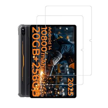 Imagem de WUNIAK Protetor de tela para tablet HOTWAV R10 Pro robusto Android 14 de 10,1 polegadas, película de vidro temperado resistente a arranhões HD para HOTWAV R10 Pro proteção contra quedas, sensível ao