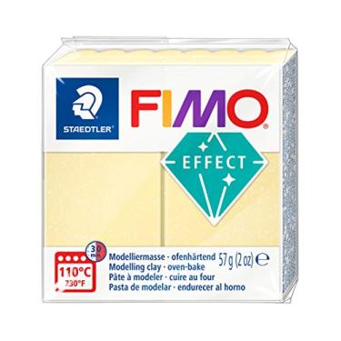 Imagem de STAEDTLER Massa de Modelar Profissional FIMO Effect 57g (1 Unidade) Citrine - 8020-106 - Argila Polímera Para Biscuit que Endurece no Forno – Ideal para Artesanato, Miniaturas e Bijuterias
