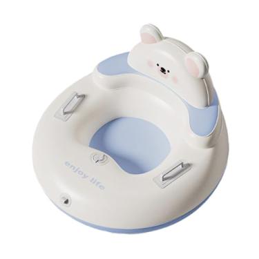 Imagem de simhoa Boia de neve inflável, trenó inflável, brinquedo de neve para esportes de inverno para adultos, Branco