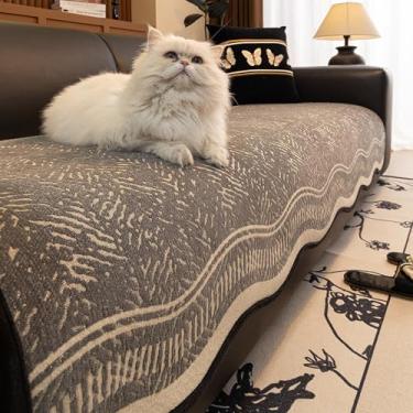 Imagem de Capa de sofá em forma de L com espreguiçadeira, capas de sofá 3 lugares em forma de L, lavável e antiderrapante, cinza 110 x 110