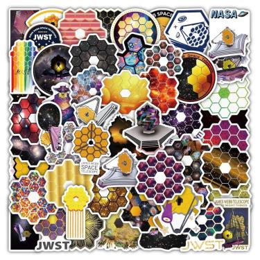 Imagem de Adesivos Jwsts Space Telescopes Anime Cartoon 50 unidades de PVC de 5-6 cm