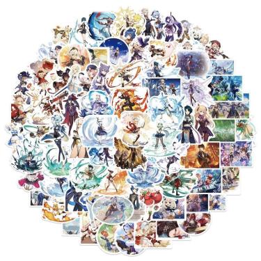 Imagem de Adesivo Anime Genshins Impacts Vinyl Cartoon 100 unidades