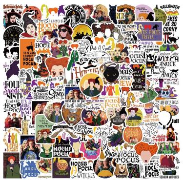 Imagem de Adesivos Hocus Pocus Waterproof Vinyl Anime 100 unidades/lote