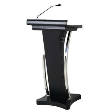 Imagem de SPXMQSS Suporte de pódio para palestras de madeira para púlpito de igreja, palestra, palestra, palestra, recepção de clientes, pódios para palestra, casamento, igreja, seminário 54 x 57 x 120 cm