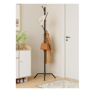 Imagem de Hhsdyl Cabideiro de Pé com Ganchos, Árvore de Cabides de Pé, Fácil de Montar, para Casacos, Chapéus, Cachecóis e Bolsas, Ideal para Entrada, Corredor, Quarto ou Escritório,Black