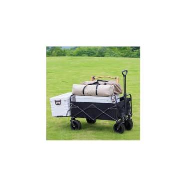 Imagem de Carrinho de Feira Dobrável 2 Rodas, 50 Litros, Preto, Plástico, 42x36,5x39,5 cm, 2,55kg