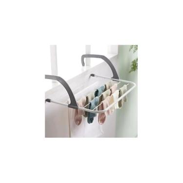 Imagem de Varal Portátil Regulável, 34x53cm, 2,6m Linear, Dobrável, para Apartamento, Sacada, Porta, Janela