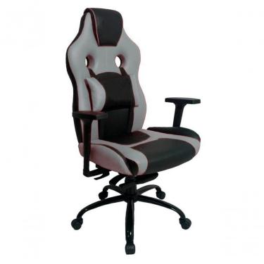 Imagem de Cadeira Gamer Com Almofada Linha Gamer Racing Cinza