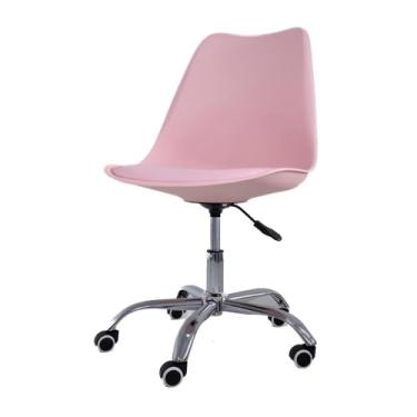 Imagem de Cadeira de Escritório Office com rodízios Estofada Leda Rosa