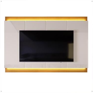 Imagem de Painel Grande Com Led 2.07 para Tv Até 75 Polegadas Decoração Sala Quarto Marrocos - Tauari/Off White Perolizado - Lojas RPM