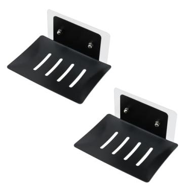 Imagem de Woogim 2 peças de suporte de sabão de aço inoxidável com suporte adesivo, sem necessidade de perfuração ou parafusos, saboneteira de chuveiro montada na parede para banheiro, cozinha, chuveiro
