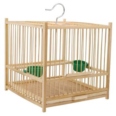 Imagem de Milisten 1 conjunto de gaiola para periquitos, calopsitas Lovebirds, estrutura durável feita à mão com design espaçoso, casa de pássaros para uma vida confortável e brincadeira