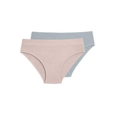 Imagem de Kit com 2 Calcinhas Biquíni Liz 70221 Colorido, Bege, P