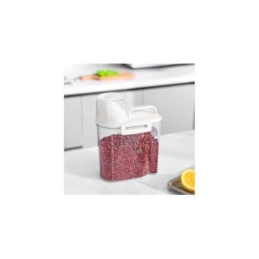 Imagem de Pote Hermético Acrílico Multiuso, 1800ml, Transparente, 22x15x9cm, com Tampa, para Armazenamento de Alimentos