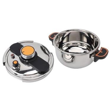 Imagem de JTLB Panela de pressão profissional eficiente e rápido aquecimento uniforme evita vara grande capacidade 304 panela de conservas de aço inoxidável para cozinha doméstica (6L)