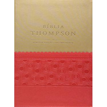 Imagem de Bíblia Thompson - Capa Luxo Vermelho e Bege