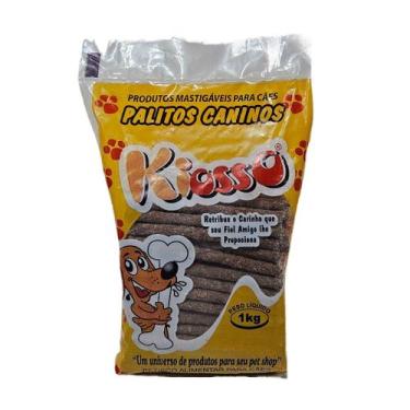 Imagem de 04 UNID - Osso Palito Rigido - 8/5 - KIOSSO - Sabor Carne - 1 Kg