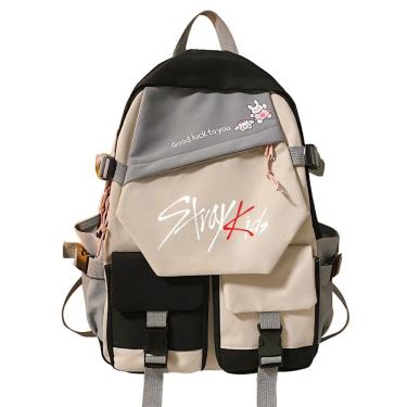 Imagem de Mochila Stray Kids School Bag Nylon 30x14x43cm para crianças