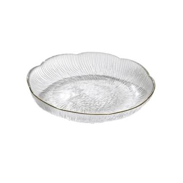 Imagem de Fruteira Prato de frutas, prato decorativo de vidro, lanche para casa, lanche, prato de doces, prato de frutas Decoração de mesa(Grande)