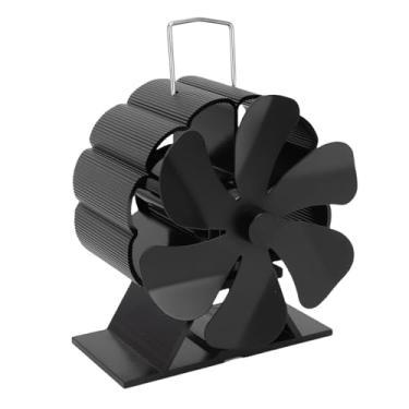 Imagem de MAVIS LAVEN Ventilador de Fogão a Lenha, Ventilador de Fogão a Calor de Liga de Alumínio Com Proteção Contra Superaquecimento para Fogão a Lenha, Fogão a Pellets, Fogão a Gás, Lareira