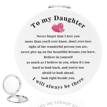 Imagem de Nsetriu Espelho compacto para filha, presentes de mãe e pai, presentes de aniversário exclusivos para filhas, adultos, presentes de formatura para filhas adultas, Dia dos Namorados, Dia das Mães