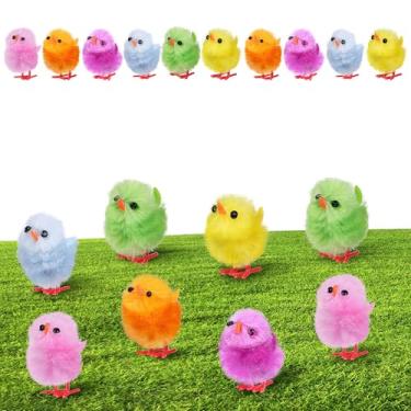 Imagem de TOYANDONA 18 Mini Pintinhos de Pelúcia para a Páscoa - 3 Cm (1,18") - Miniaturas de Pintinhos Macios E Fofinhos Multicoloridos para Rechear Cestas de Páscoa, Lembrancinhas de Festa E Decoração