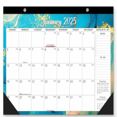 Imagem de CWPJUNDGP Calendário 2025 Edição Inglesa Calendário de Parede 18 Meses Contagem Regressiva Inglês Desktop Calendário de Mesa Simples