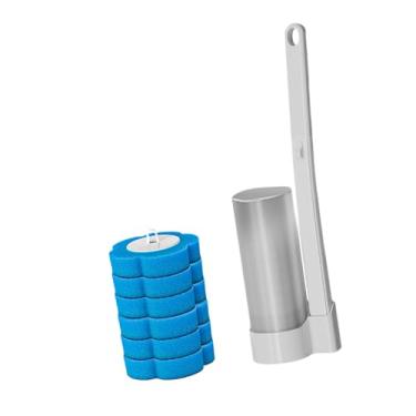 Imagem de AFXGUSD Escova de Vaso Sanitário Descartável, Escova de Vaso Sanitário de Parede com Suporte, Branco, Tamanho real