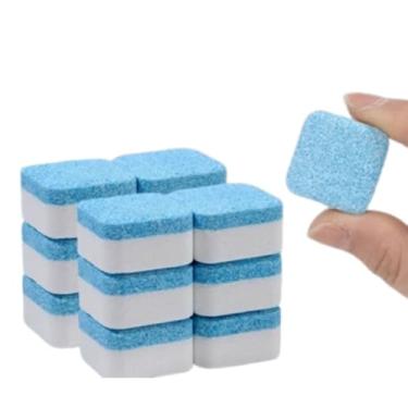 Imagem de Limpa Maquina de Lavar Roupas em Cápsulas/Pastilhas Efervecentes kit c/10 unidades tablets, 10 Ciclos de Limpeza e Higienização, desincrustante p/maquinas de Lavar Roupas. tampa frontal e superior