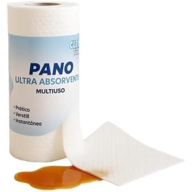 Imagem de Rolo de Pano Ultra Absorvente Multiuso 50 Folhas | Pano Reutilizável, Limpeza Pesada, Secagem Rápida, Alta Absorção, Limpeza Rápida, Sem Fiapos e Não Risca, Ideal para Cozinha, Vidros e Bancadas