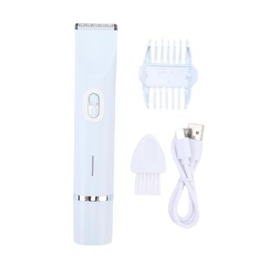 Imagem de ZJchao Aparador de Pêlos do Corpo Feminino 2 Em 1 Elétrico Ipx7 Usb Tipo C Carregamento Biquíni Aparador de Pêlos para Axilas Pernas Barbear Suave Material Abs (Azul)