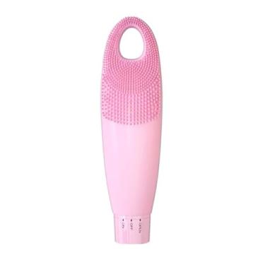 Imagem de Escova de Limpeza Facial em Silicone com Massageador Anti-acne Esfoliante Tecnologia T-Sonic À Prova D'água, Carregamento USB (ROSA)