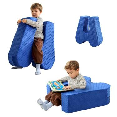 Imagem de NOVII Assento sensorial macio com bolhas de pressão, cadeira de balanço sensorial, cadeira de compressão calmante com necessidades sensoriais para crianças, capa lavável com alça, adequada para casas