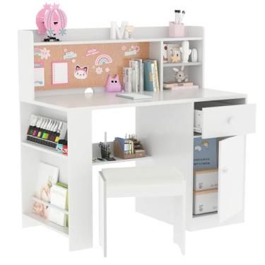 Imagem de JMMD Mesa de estudo infantil com cadeira