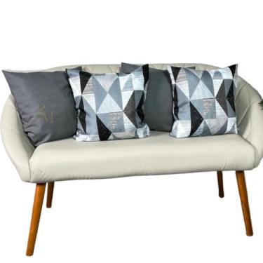 Imagem de Kit c Almofadas Cheias Decorativas pSala(GEOMÉTRICO CINZA)