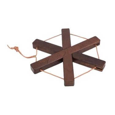 Imagem de ZJchao Trivet Hexagonal de Madeira, Tapete Antiderrapante de Nogueira Preta Com Estrutura Removível para Mesa de Jantar, Suporte de Copo para Balcão de Cozinha