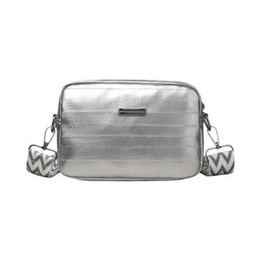 Imagem de Bolsa Transversal Feminina Em Couro PU Com Alça Destacável Para Telefo