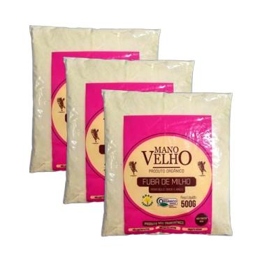 Imagem de Kit 3X: Fubá de Milho Orgânico Mano Velho 500g
