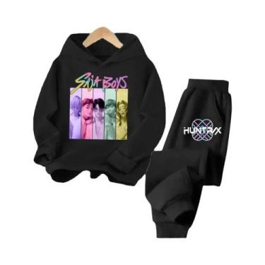 Imagem de Conjunto De Moletom Com Capuz Para Crianças K-pop Demon Hunter Menina 