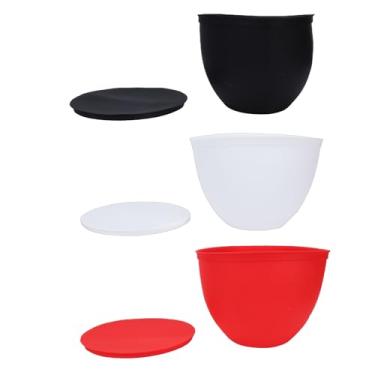 Imagem de Asixxsix Revestimentos de silicone para tigelas, conjunto com 3 peças de revestimentos, acessórios para batedeiras de cozinha compatíveis com os modelos KMS150, KSM180 KSM170 KSM160