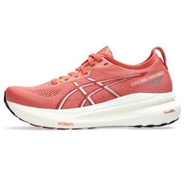 Imagem de ASICS Tênis de corrida feminino Gel-Kayano 31, Vermelho deserto/branco, 34