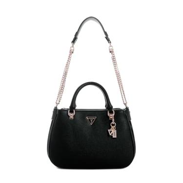 Imagem de GUESS Bolsa de ombro Fedora, Estampa floral preta, One Size