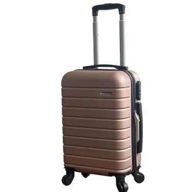 Imagem de Mala de Bordo ABS 10kg 17” a 21” Polegadas Mala de Viagem com Rodinhas 360° Cadeado Código (Rose-17”(8KG) Modelo-W)