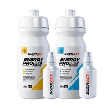 Imagem de Kit 2x Energy Pro Gel Squeeze 480g – SudractNutrition | Energia Rápida para Treino, Corrida e Ciclismo | Suplemento de Performance (Agua de Coco/Banana com Açai)