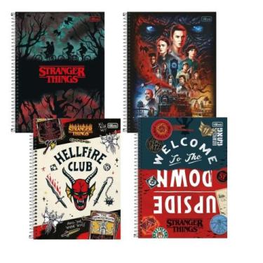 Imagem de Caderno Stranger Things 1 Matéria 80 Folhas Tilibra Sortido